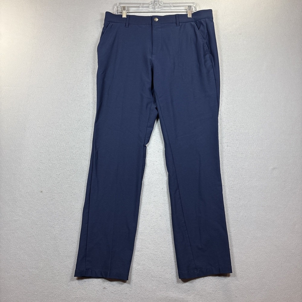Adidas Jean Style Flat Front Flex Waist Microfiber Golf Pants. Navy 3X34